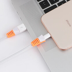 Wewoo 3 étuis de protection pour manchon pour enrouleur câble charge USB anti-rupture USB (Orange) 