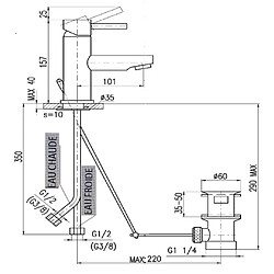 Avis Maison De La Tendance Mitigeur lavabo SEINA avec siphon