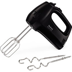 Tefal Quick Mix Batteur à Main avec Crochets Pétrisseurs et Fouets - HT3108 - 300W - Noir