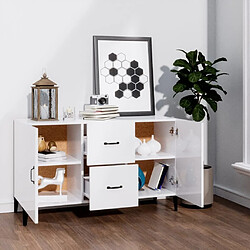 Avis Maison Chic Buffet,Meuble de Rangement,commode pour salon,Cuisine blanc brillant 100x36x60 cm bois d'ingénierie -MN44731