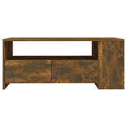 Avis Maison Chic Table basse,Table Console Table d'appoint, Table pour salon Chêne fumé 102x55x42 cm Bois d'ingénierie -MN82359