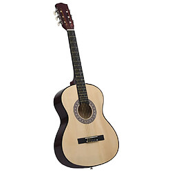 vidaXL Guitare classique pour débutants et enfants 3/4 36" Tilleul