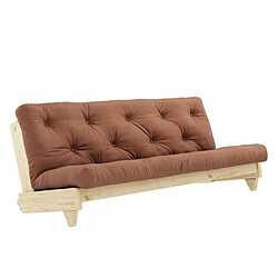 Inside 75 Banquette convertible FRESH pin coloris brun argile couchage 140*200 cm.