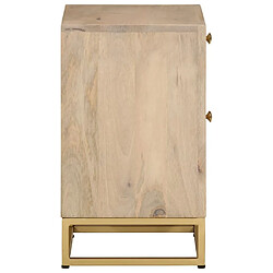 Avis Maison Chic Table de chevet, Table de Nuit, Meuble de Rangement 40x30x50 cm bois massif manguier et fer