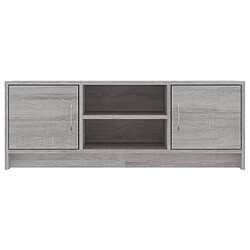 Maison Chic Meuble TV scandinave gris - Banc TV pour salon Sonoma 102x30x37,5 cm bois d'ingénierie -MN35828 pas cher