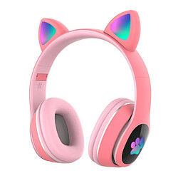 Universal Musique pour les oreilles casque sans fil casque chat lumineux 7 lumières colorées pour respirer 