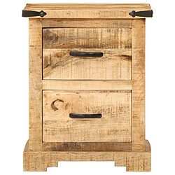 Avis Maison Chic Table de chevet, Table de Nuit, Meuble de Rangement 40x35x50 cm bois de manguier massif