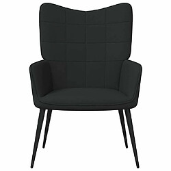 Maison Chic Chaise de relaxation | Fauteuil relax Noir Tissu -GKD58407