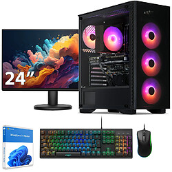 Sedatech Pack PC Gamer • AMD Ryzen 7 5700X • RTX4060Ti • 32Go RAM • 2To SSD M.2 • Windows 11 • Moniteur 24"