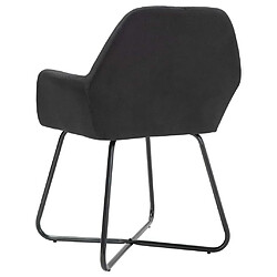 Maison Chic Lot de 2 Chaises à manger,Chaise pour cuisine,Solide Structure noir tissu -MN65515 pas cher