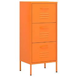 vidaXL Armoire de rangement Orange 42,5x35x101,5 cm Acier