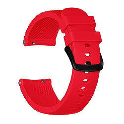 Wewoo Bracelet pour montre connectée Dragonne de Crazy Horse Texture en Silicone la version 20mm Huami Amazfit Bip Lite Rouge 