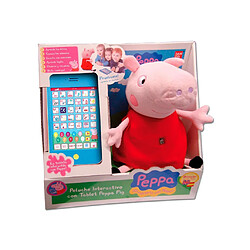 BANDAI - Peluche Peppa Pig avec tablette interactive 