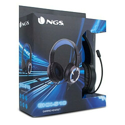 NGS GHX-510 casque avec microphone adjustable 15w, lumières LED - volume intégré - compatible avec PS4/XBOXONE/PC. Couleur noire