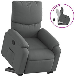 Maison Chic Fauteuil Relax pour salon, Fauteuil inclinable Gris foncé Tissu -GKD69552