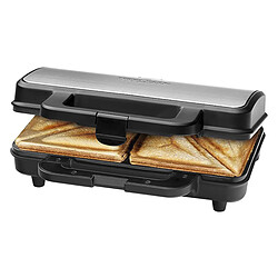 Grille-pain Sandwich XXL 14.5 x 14.5 cm Croque-Monsieur, 900, Noir/Argent, Proficook, ST 1092