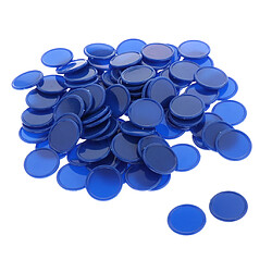 25MM barillet en plastique Coin Chip Money 100 barils un baril Concave Edge Blue