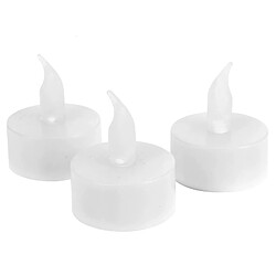 Lot de 12 bougies Chauffe Plat LED Blanc