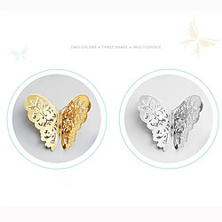 Avis Wewoo Sticker mural Papiers peints 3D de décoration maison papillon creux réfrigérateur autocollants type ajouré B argent