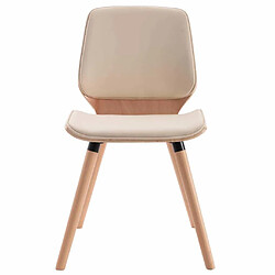 Acheter Maison Chic Lot de 4 Chaises à manger,Chaise pour cuisine crème similicuir -MN85504