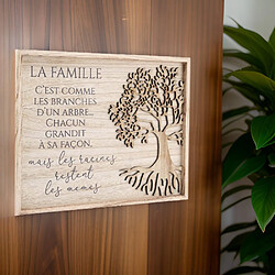 Sil Plaque décorative en bois de paulownia Citation 40 x 30 cm.