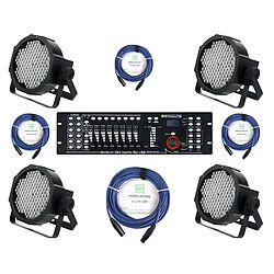 Showlite FLP-144W 4 x SET + Showlite Master Pro USB + câble 