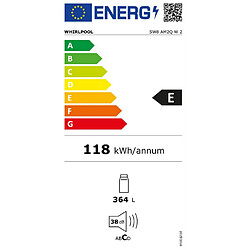 Réfrigérateur 1 porte 60cm 364l - sw8am2qw2 - WHIRLPOOL