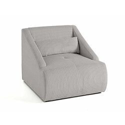 Lisa Design Onyx - fauteuil - en velours côtelé Onyx - fauteuil - en velours côtelé - Gris clair