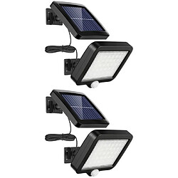 Optex PROJECTEUR SOLAIRE LED 400 LUMENS + Panneau solaire avec détecteur garage, façades, porches IP44.