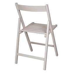 Alter Chaise pliante, en bois de hêtre laqué blanc, Mesures 42,5 x 79 x 47,5 cm