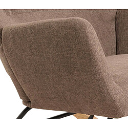 Acheter Mendler Fauteuil à bascule HWC-N13, Fauteuil relax à bascule Fauteuil TV, bois massif métal tissu/textile 320g/m² ~ marron