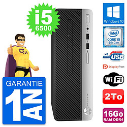 PC HP ProDesk 400 G4 SFF Intel i5-6500 RAM 16Go Disque Dur 2To Windows 10 Wifi · Occasion 