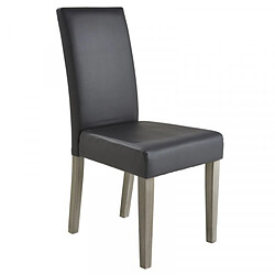 Dansmamaison Duo de chaise en simili cuir gris - ROYAN