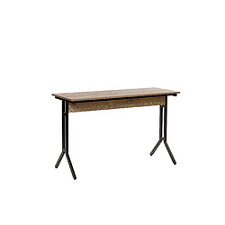 Beliani Bureau effet bois foncé 120 x 48 cm CREEK pas cher