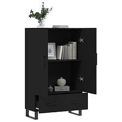 Avis vidaXL Buffet haut noir 69,5x31x115 cm bois d'ingénierie