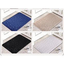 LUUCOZK Tapis de bain antidérapants absorbants à séchage rapide, tapis de décoration de salle de bain-bleu-50x80cm pas cher