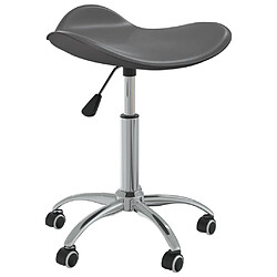 vidaXL Chaise de bureau Gris Similicuir