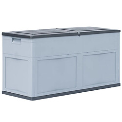 vidaXL Boîte de rangement de jardin 320 L Gris Noir