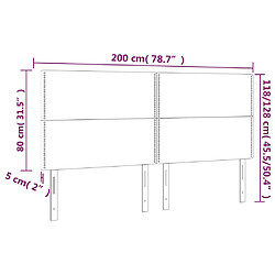 vidaXL Têtes de lit 4 pcs Cappuccino 100x5x78/88 cm Similicuir pas cher