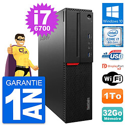 PC Lenovo ThinkCentre M800 SFF Intel i7-6700 RAM 32Go Disque 1To Windows 10 Wifi · Occasion 