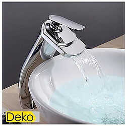 iDeko® Robinet Mitigeur lavabo cascade Robinet de salle de bain mitigeur 