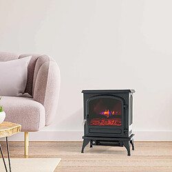 Cheminée Électrique 1950W Kekai Colorado 41x28x52 cm Noir avec Simulation de Feu pour Intérieur