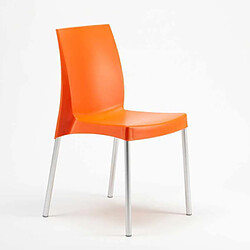 20 Chaises Grand Soleil Boulevard plastique polypropylène empilables stock, Couleur: Orange 