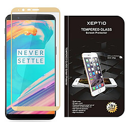 Xeptio OnePlus 5T - verre trempé full doré 