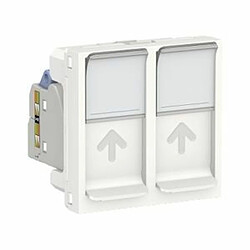 prise rj45 - 2 modules - cat6 - stp - blanc - schneider electric nu342618 