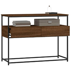 Acheter Maison Chic Table console | Meuble d'entrée | Table d'appoint chêne marron 100x40x75 cm bois d'ingénierie -GKD75267