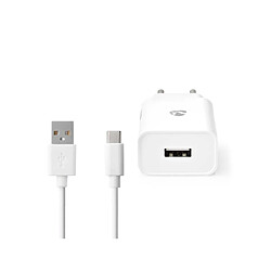 NEDIS Chargeur secteur Blanc avec cable USB-C 1M