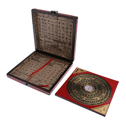 Pan Vintage Feng Shui Luo (boussole Chinoise) Avec étui En Bois - Oriental Asiatique, 8.66 X 8.66 X 1.96inch Boussole professionnelle