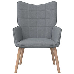 Maison Chic Chaise de relaxation | Fauteuil relax Gris clair Tissu -GKD91802