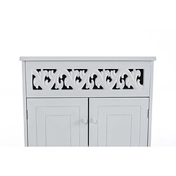 Avis La Chaiserie Commode Pauly du Style campagnard, Largeur 65 cm, Hauteur 76 cm, profondeur 35 cm, 2 Portes Blanc